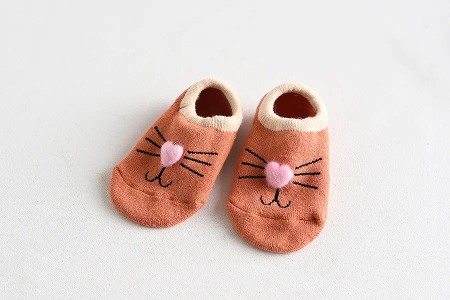 Baby Socks Blue Heart Soft Cotton Non Slip - Image 11