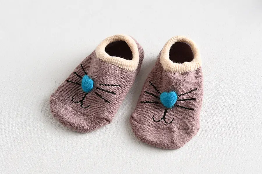 Baby Socks Blue Heart Soft Cotton Non Slip - Image 15