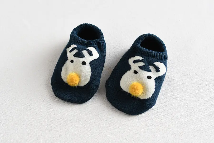 Baby Socks Blue Heart Soft Cotton Non Slip - Image 17