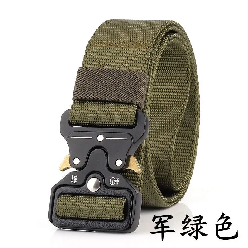 Military Tactical Belt Green Nylon 3.8cm