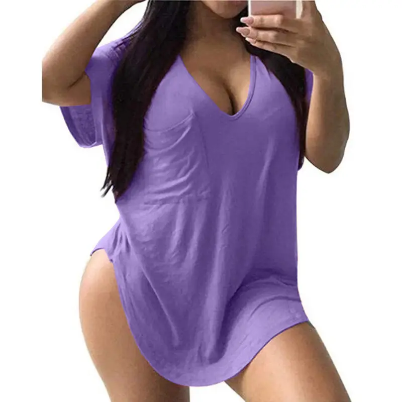 2026 V-Neck Plus Size Yellow T-Shirt
