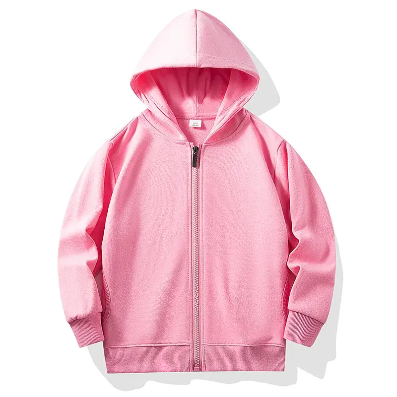 Red Full-Zip Hooded Sweatshirt for Boys Girls - Image 10