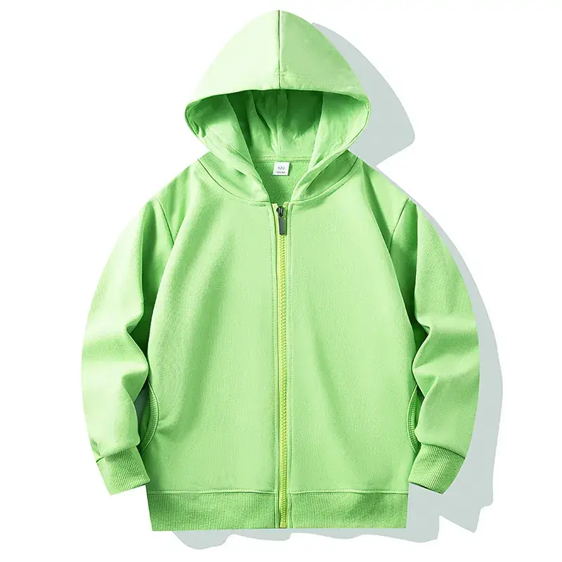 Red Full-Zip Hooded Sweatshirt for Boys Girls - Image 11