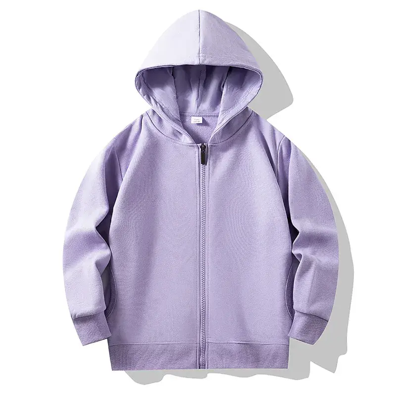 Red Full-Zip Hooded Sweatshirt for Boys Girls - Image 12