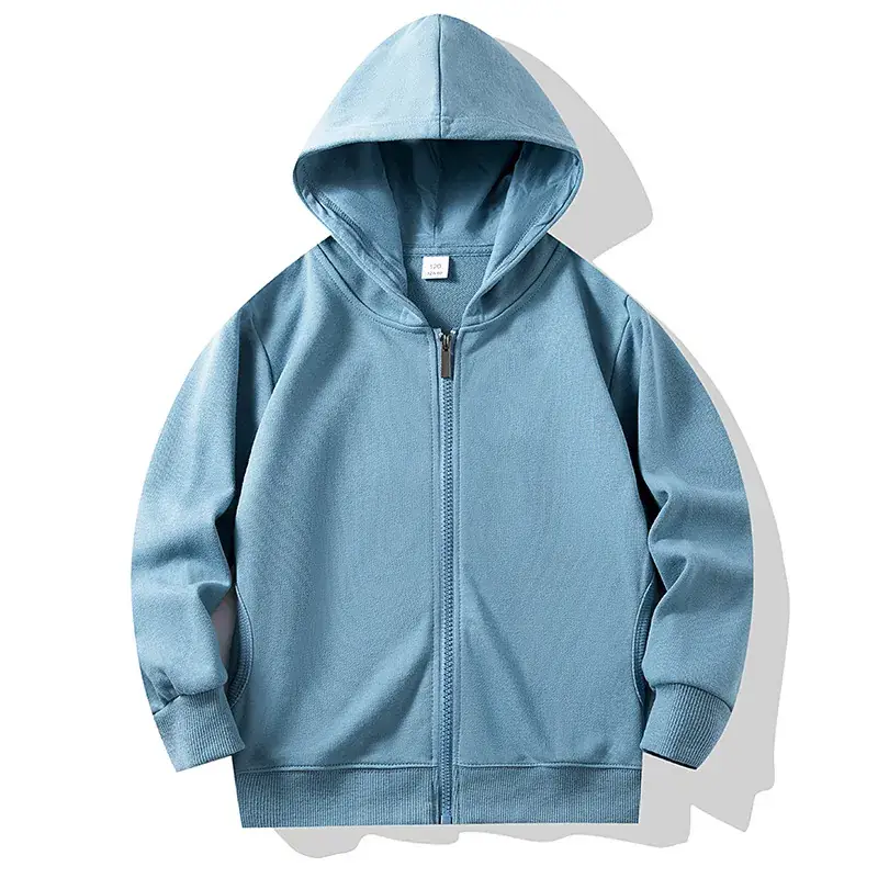 Red Full-Zip Hooded Sweatshirt for Boys Girls - Image 13