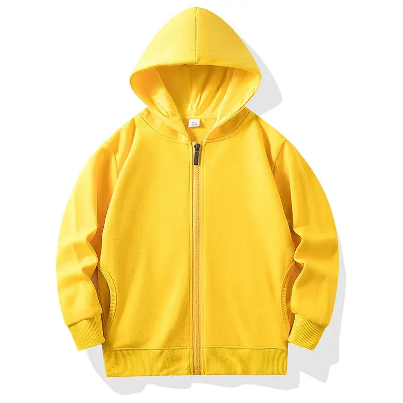 Red Full-Zip Hooded Sweatshirt for Boys Girls - Image 2