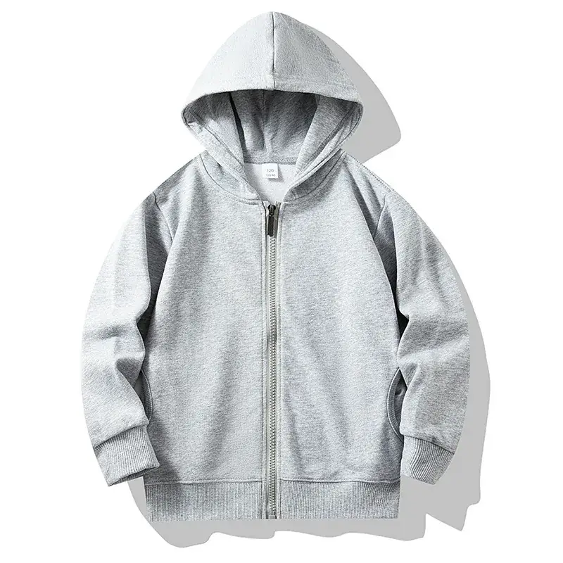 Red Full-Zip Hooded Sweatshirt for Boys Girls - Image 4