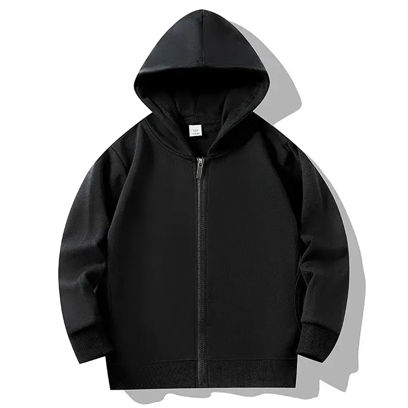 Red Full-Zip Hooded Sweatshirt for Boys Girls - Image 6