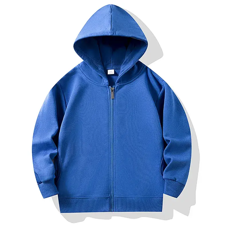 Red Full-Zip Hooded Sweatshirt for Boys Girls - Image 7
