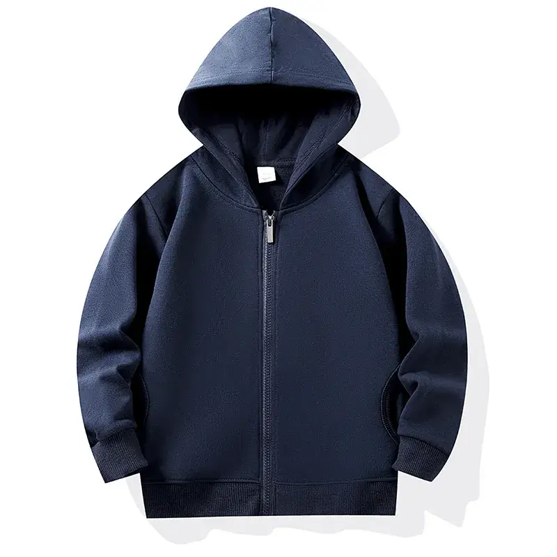 Red Full-Zip Hooded Sweatshirt for Boys Girls - Image 8
