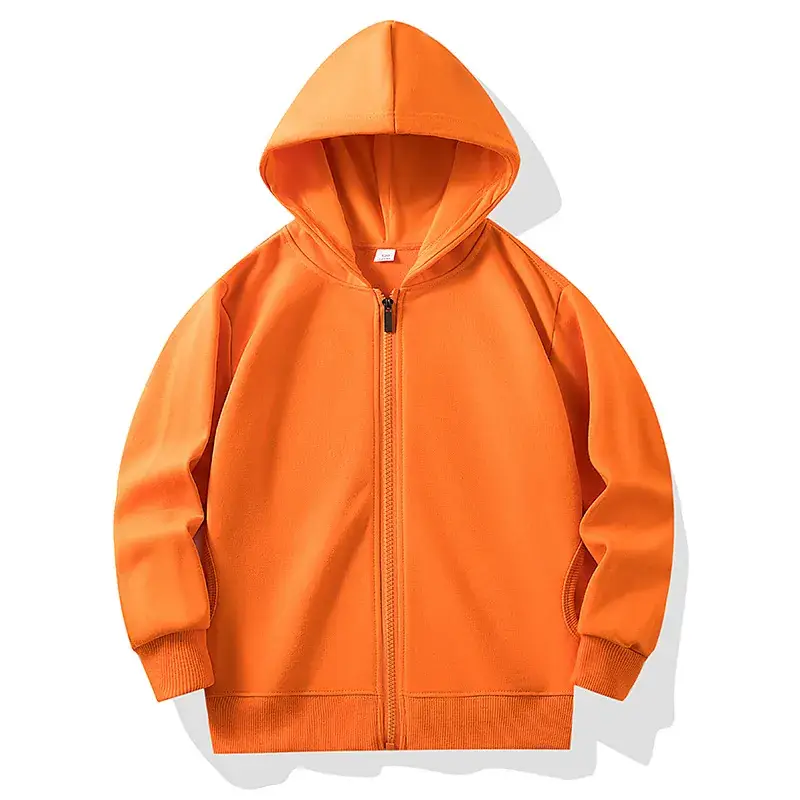Red Full-Zip Hooded Sweatshirt for Boys Girls - Image 9