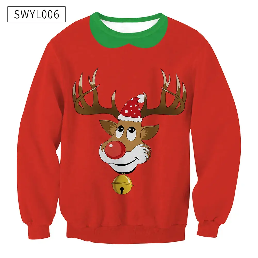 2024 Christmas Digital Printed Sweatshirt Women Plus Size — feature 15