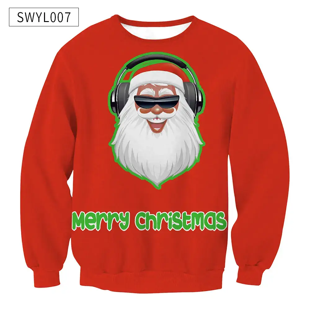 2024 Christmas Digital Printed Sweatshirt Women Plus Size — feature 16