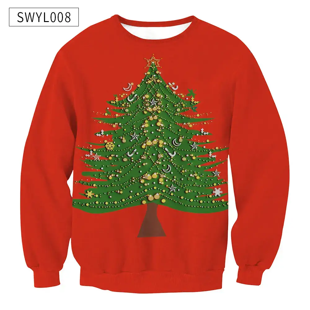 2024 Christmas Digital Printed Sweatshirt Women Plus Size — feature 17