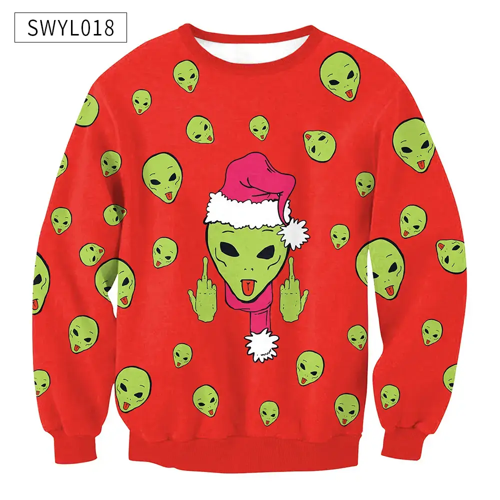 2024 Christmas Digital Printed Sweatshirt Women Plus Size — feature 27