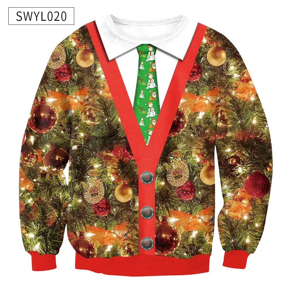 2024 Christmas Digital Printed Sweatshirt Women Plus Size — feature 29