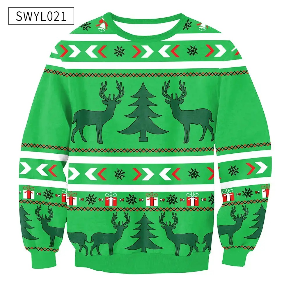 2024 Christmas Digital Printed Sweatshirt Women Plus Size — feature 30