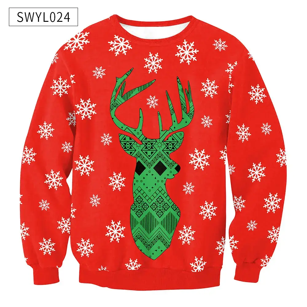 2024 Christmas Digital Printed Sweatshirt Women Plus Size — feature 32