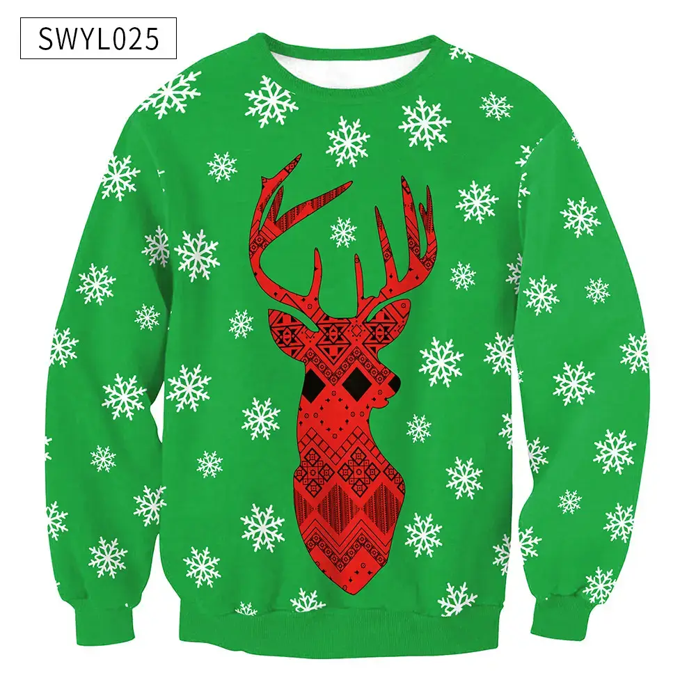 2024 Christmas Digital Printed Sweatshirt Women Plus Size — feature 33