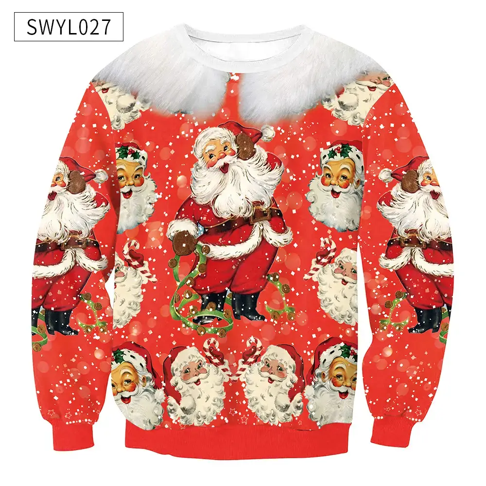2024 Christmas Digital Printed Sweatshirt Women Plus Size — feature 35