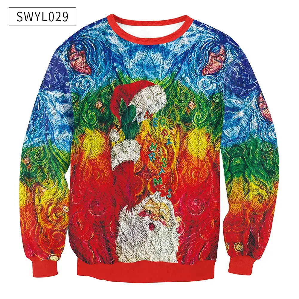 2024 Christmas Digital Printed Sweatshirt Women Plus Size — feature 37