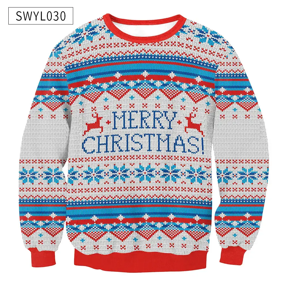 2024 Christmas Digital Printed Sweatshirt Women Plus Size — feature 38