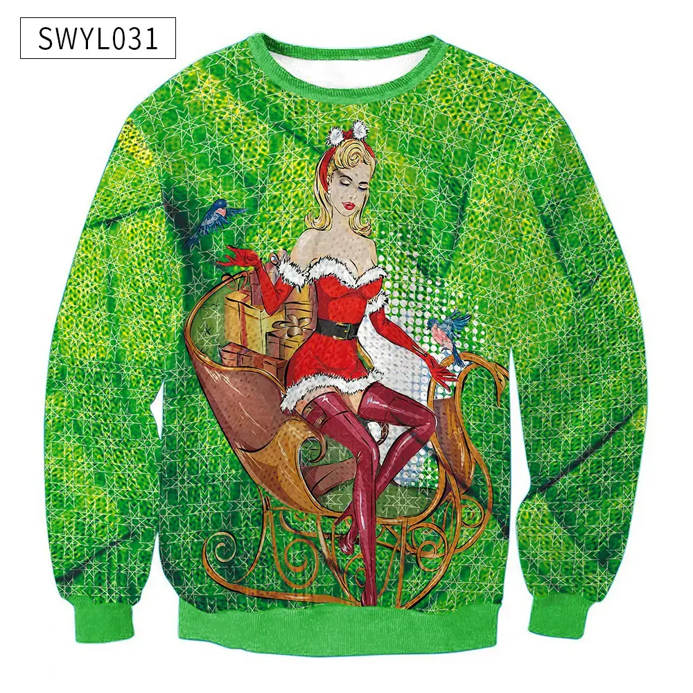 2024 Christmas Digital Printed Sweatshirt Women Plus Size — feature 39