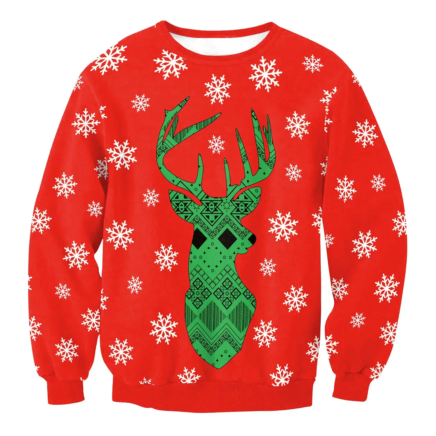 2024 Christmas Digital Printed Sweatshirt Women Plus Size - Image 12