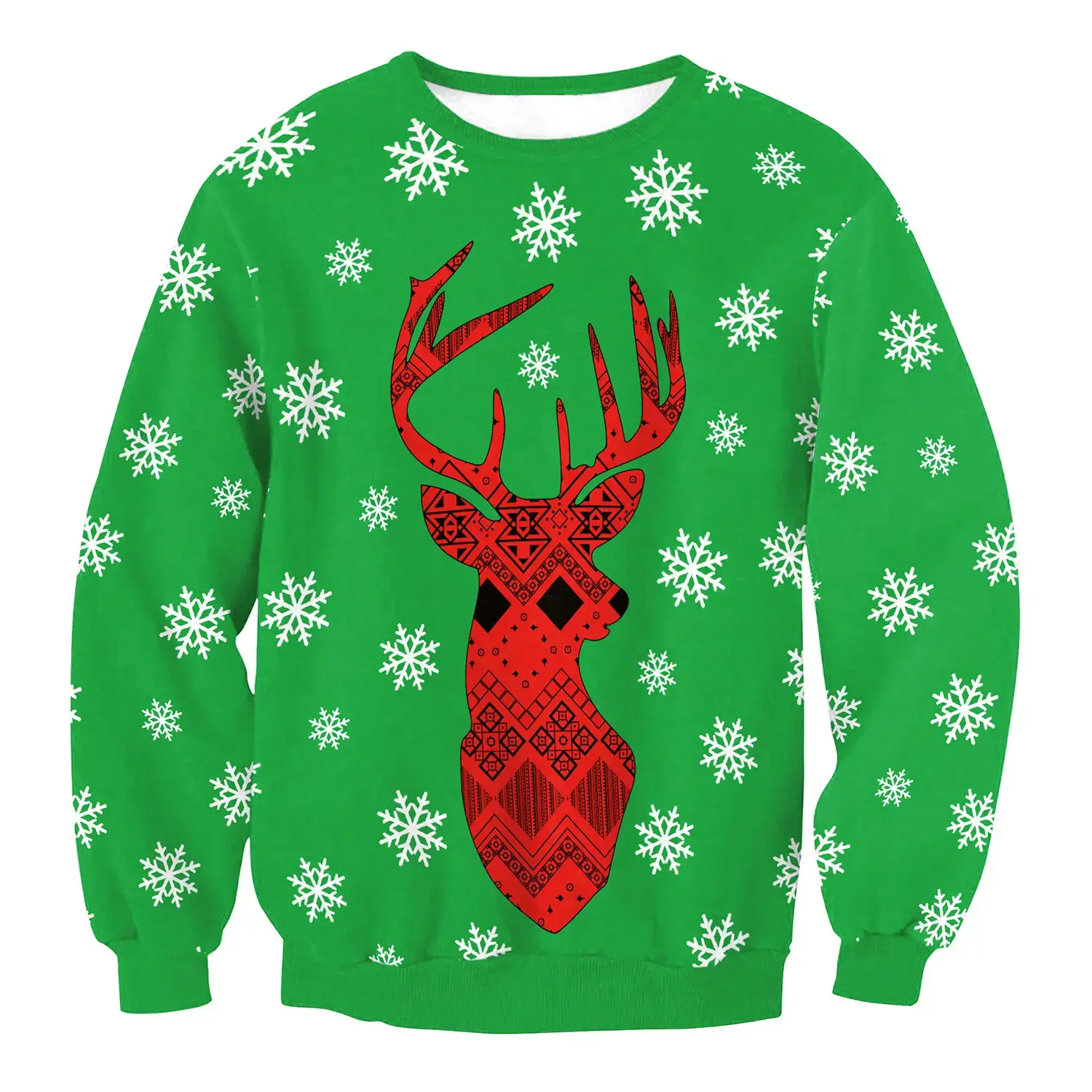 2024 Christmas Digital Printed Sweatshirt Women Plus Size - Image 13