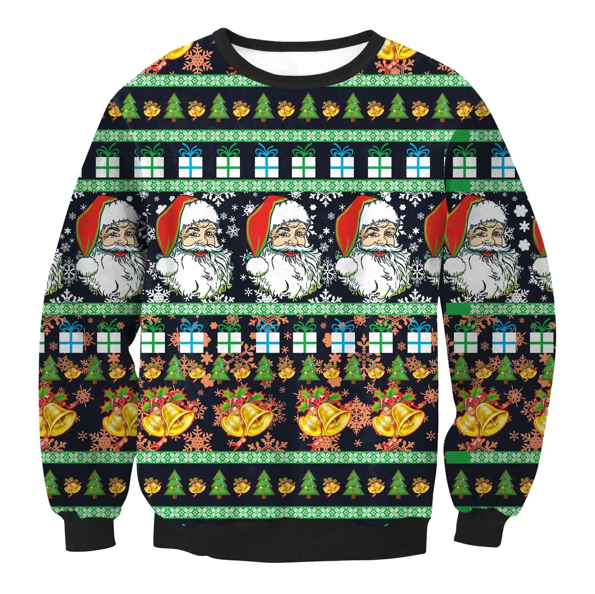 2024 Christmas Digital Printed Sweatshirt Women Plus Size - Image 2