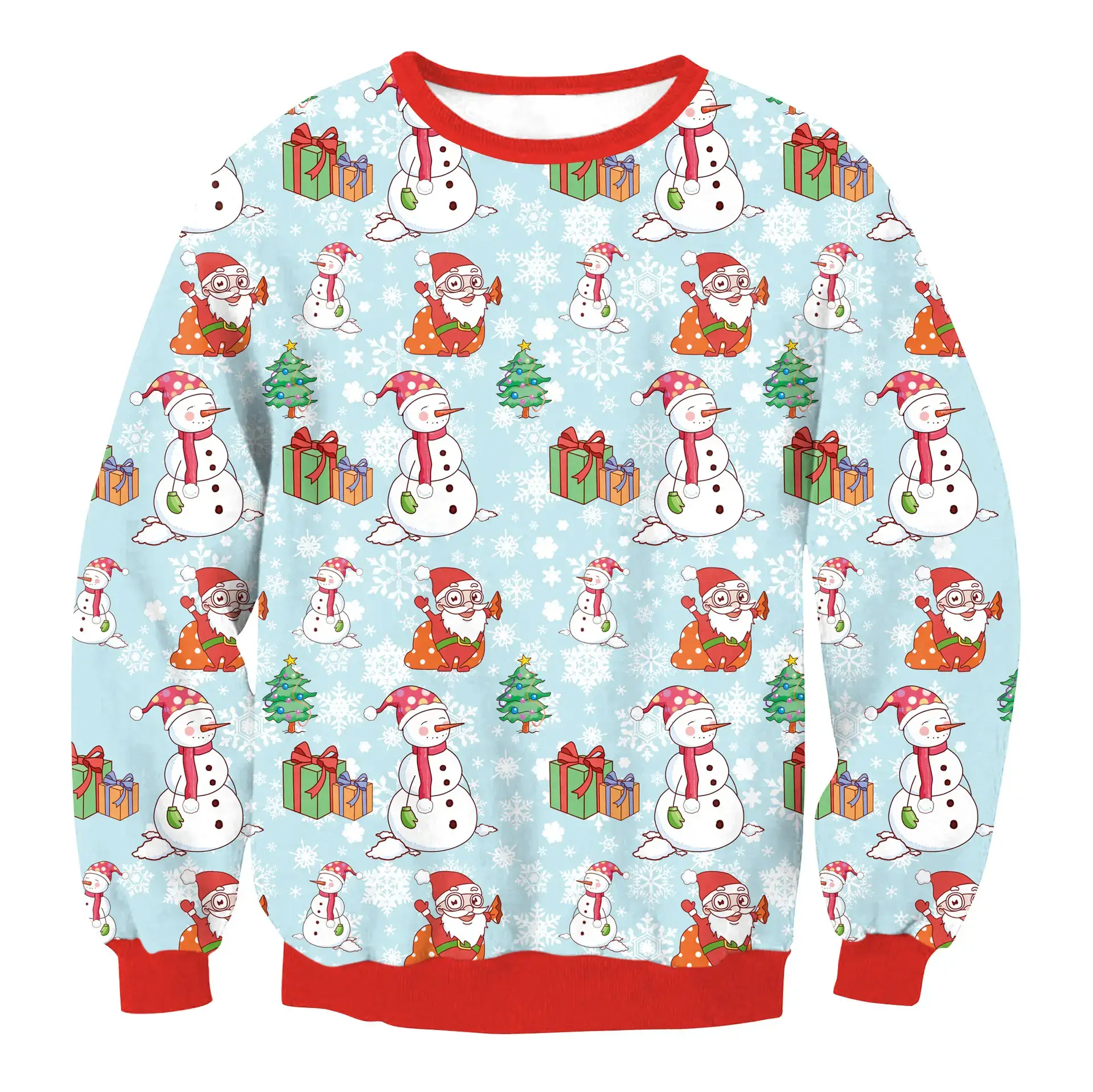 2024 Christmas Digital Printed Sweatshirt Women Plus Size - Image 27