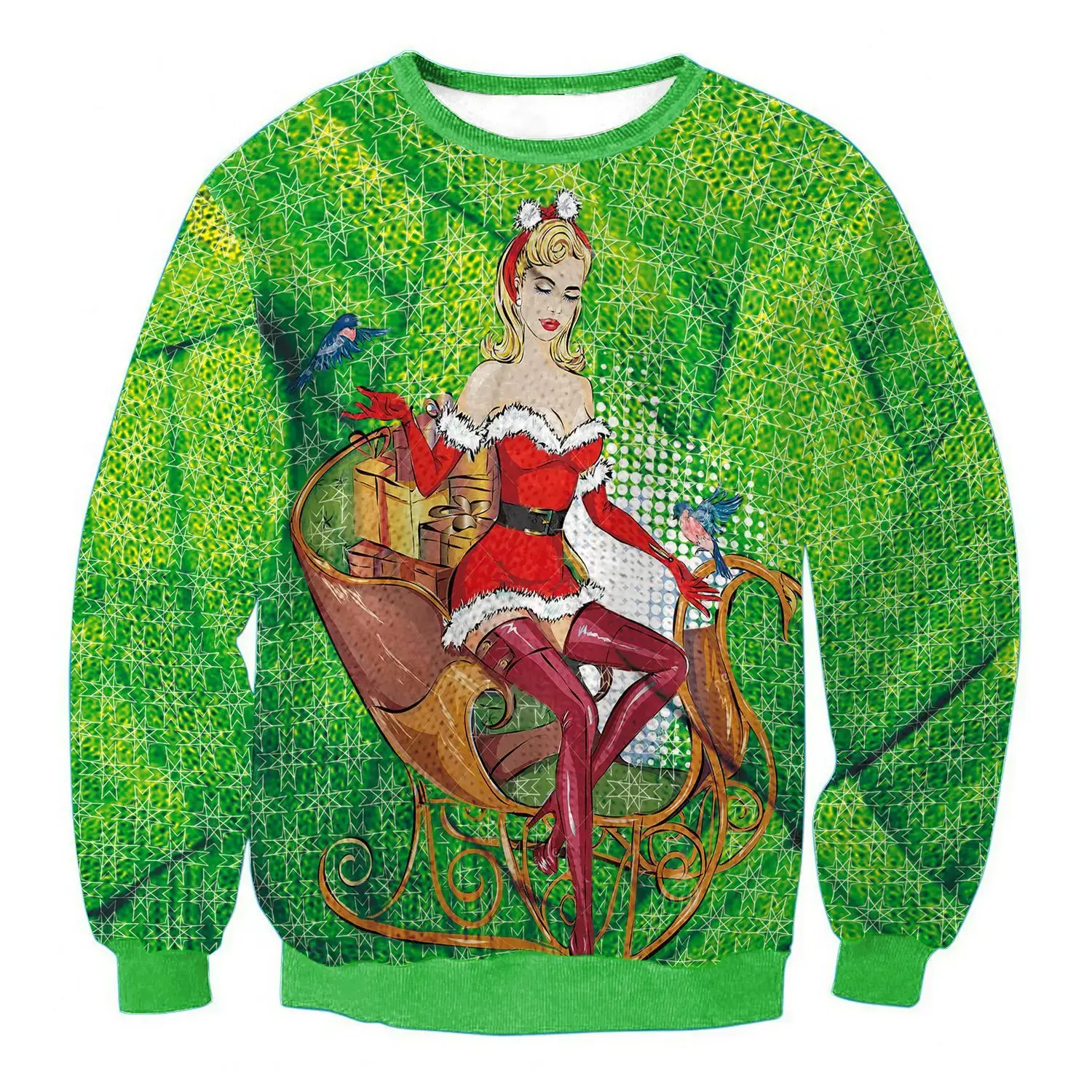 2024 Christmas Digital Printed Sweatshirt Women Plus Size - Image 29