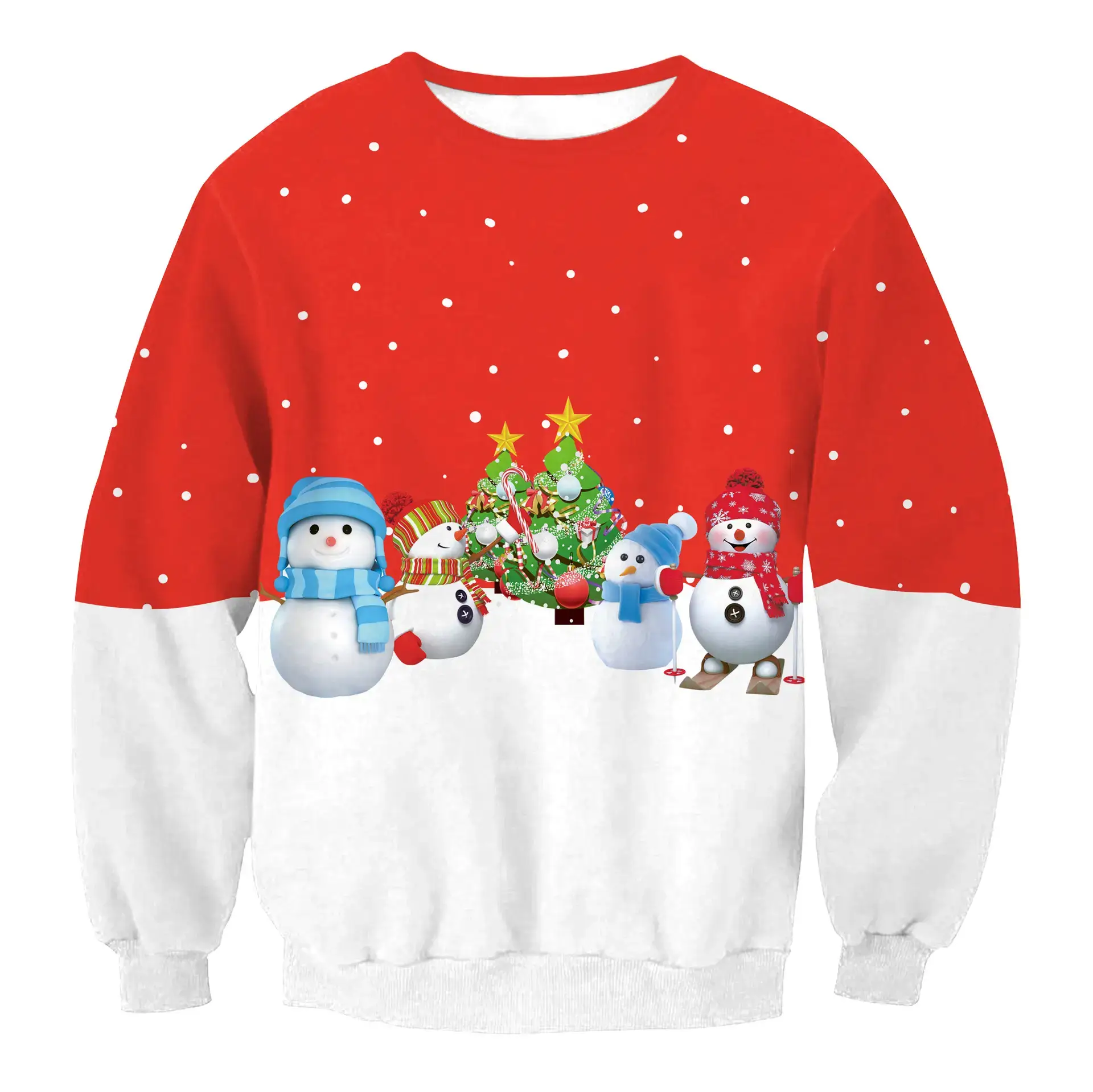 2024 Christmas Digital Printed Sweatshirt Women Plus Size - Image 4