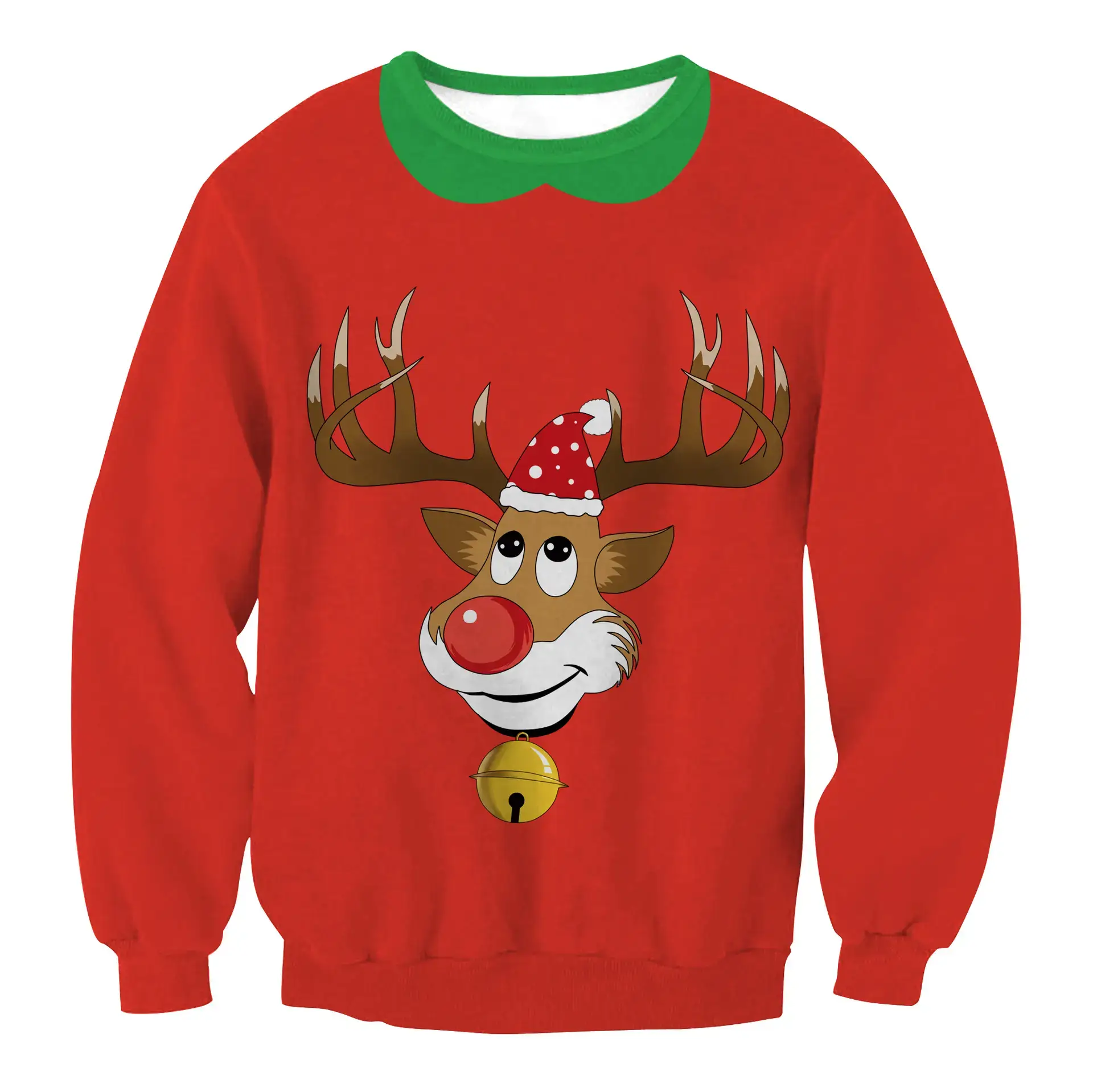 2024 Christmas Digital Printed Sweatshirt Women Plus Size - Image 5