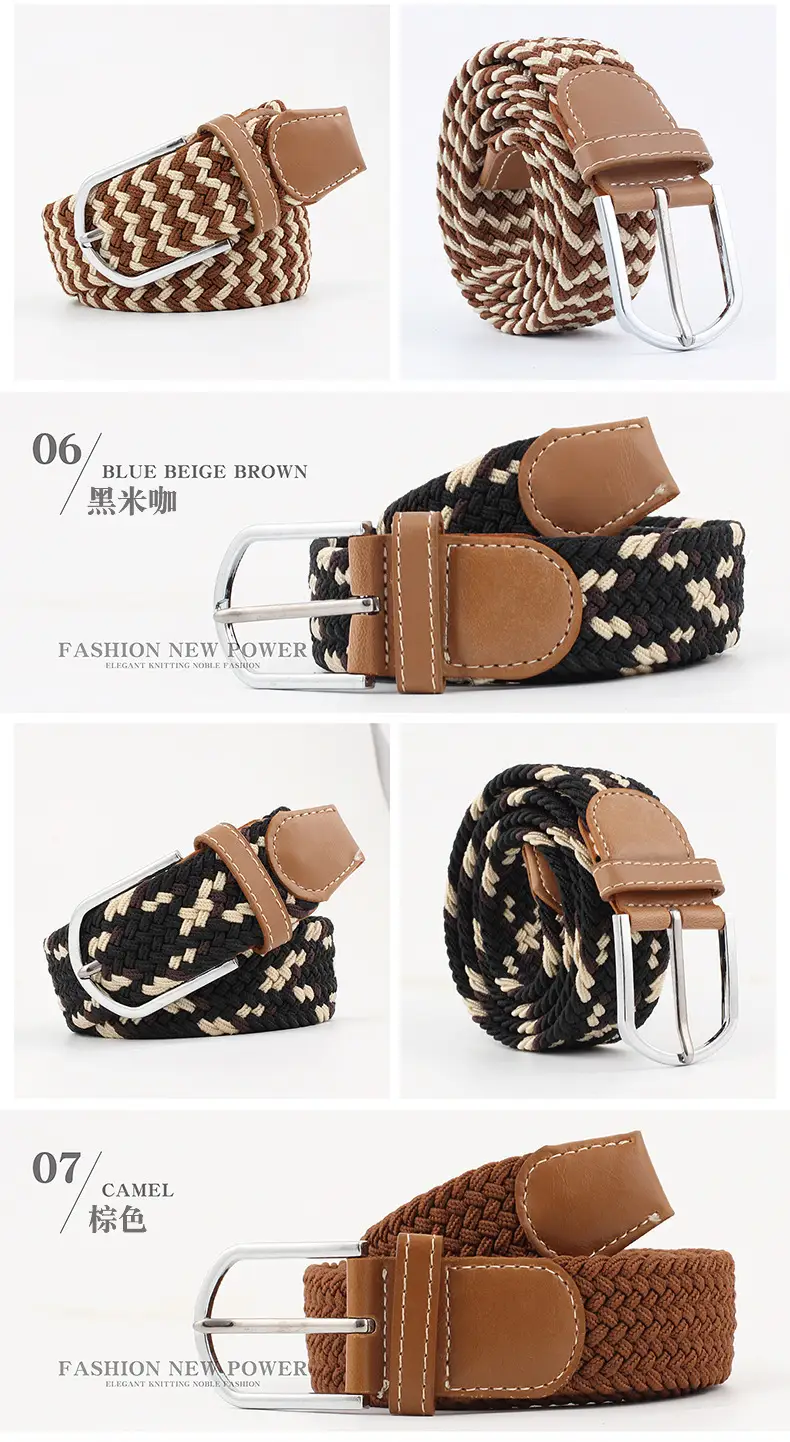 Long Belt for Men Women Canvas Woven Elastic Belt β feature 10
