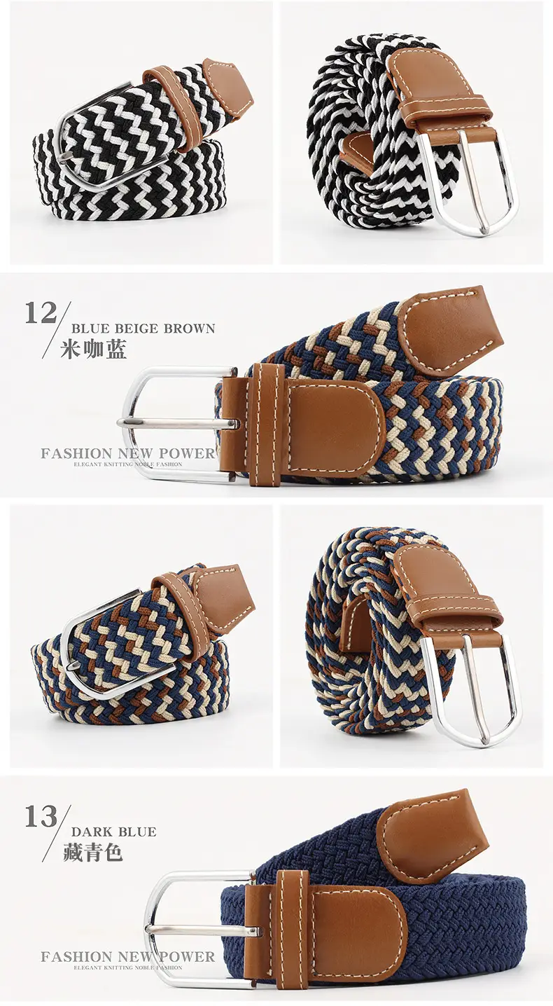 Long Belt for Men Women Canvas Woven Elastic Belt β feature 12