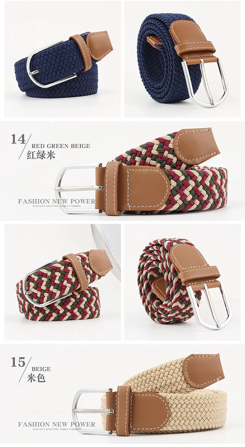 Long Belt for Men Women Canvas Woven Elastic Belt β feature 13
