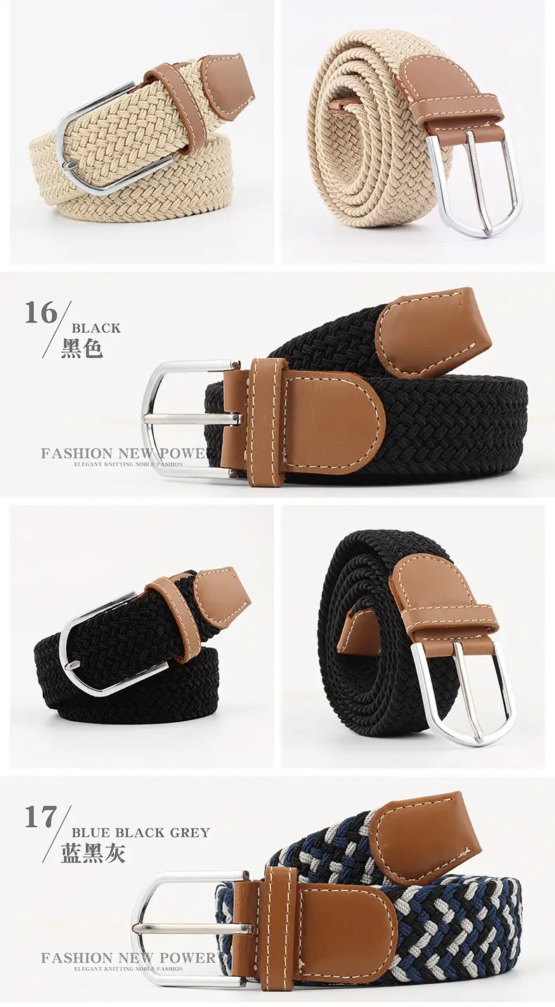 Long Belt for Men Women Canvas Woven Elastic Belt β feature 14