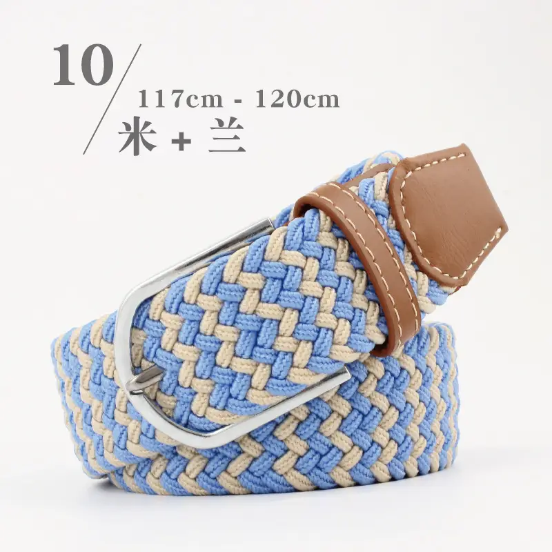 Long Belt for Men Women Canvas Woven Elastic Belt - Image 19