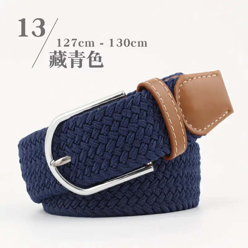 Long Belt for Men Women Canvas Woven Elastic Belt - Image 26