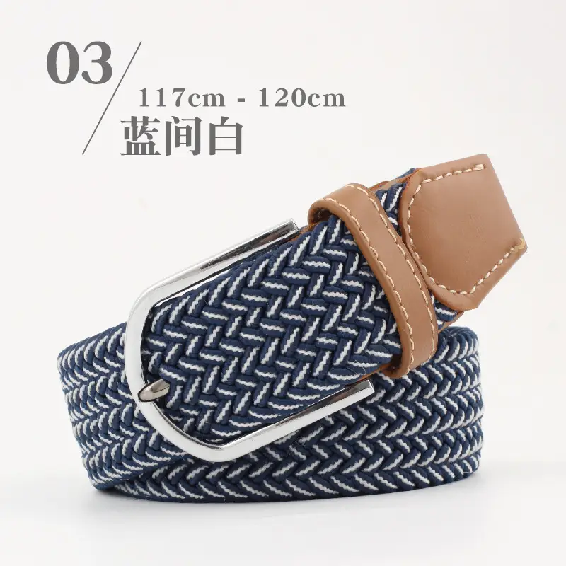 Long Belt for Men Women Canvas Woven Elastic Belt - Image 5