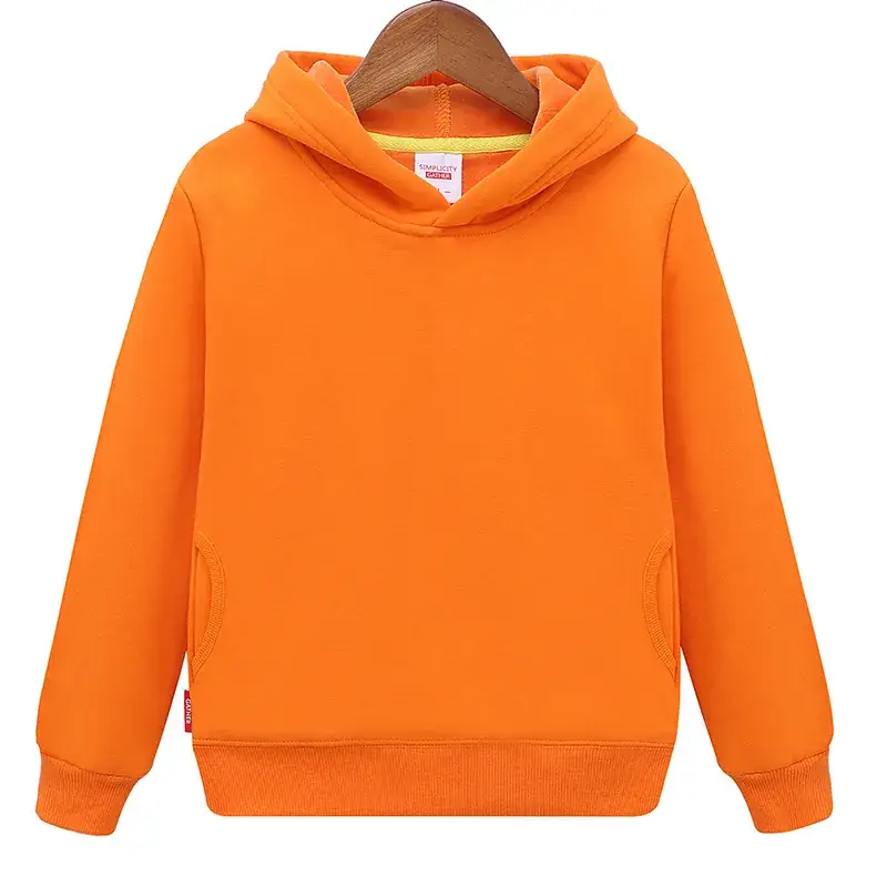 2024 Kids Sweatshirt Set Yellow Solid Color Long Sleeve - Image 10