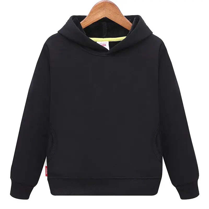 2024 Kids Sweatshirt Set Yellow Solid Color Long Sleeve - Image 5