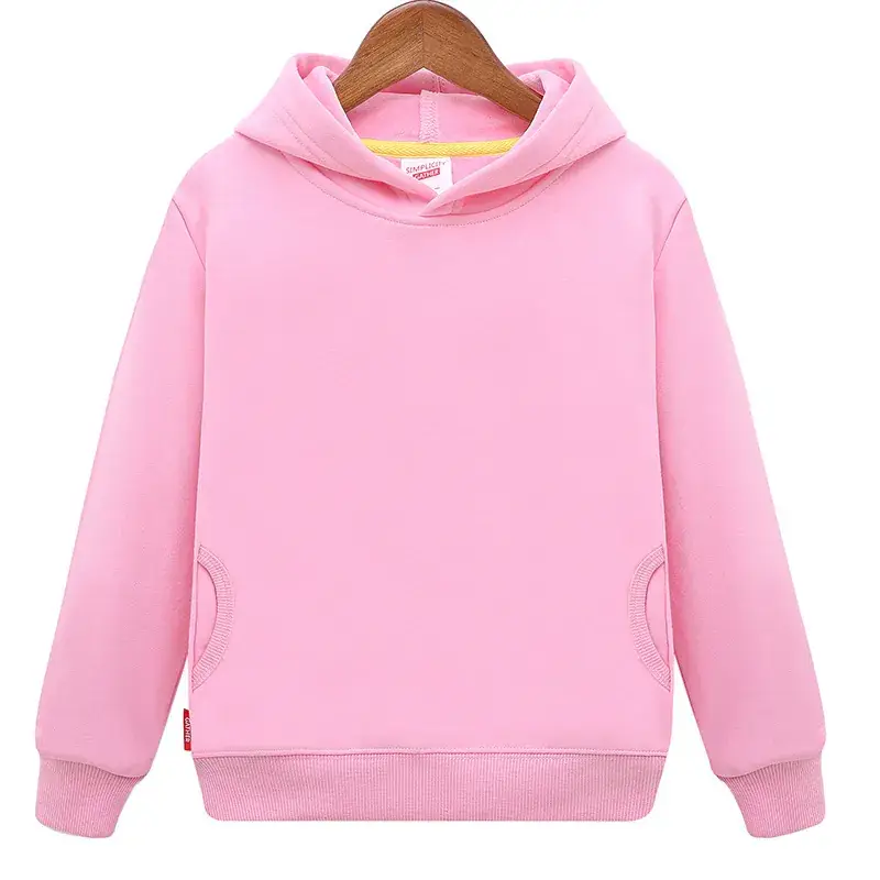 2024 Kids Sweatshirt Set Yellow Solid Color Long Sleeve - Image 6