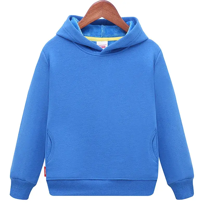 2024 Kids Sweatshirt Set Yellow Solid Color Long Sleeve - Image 7