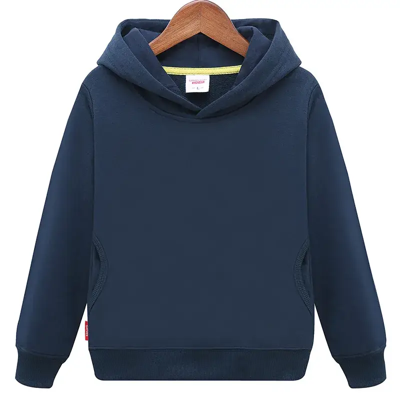 2024 Kids Sweatshirt Set Yellow Solid Color Long Sleeve - Image 8