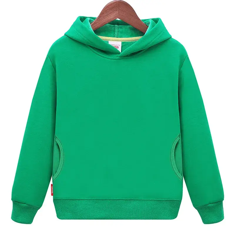 2024 Kids Sweatshirt Set Yellow Solid Color Long Sleeve - Image 9