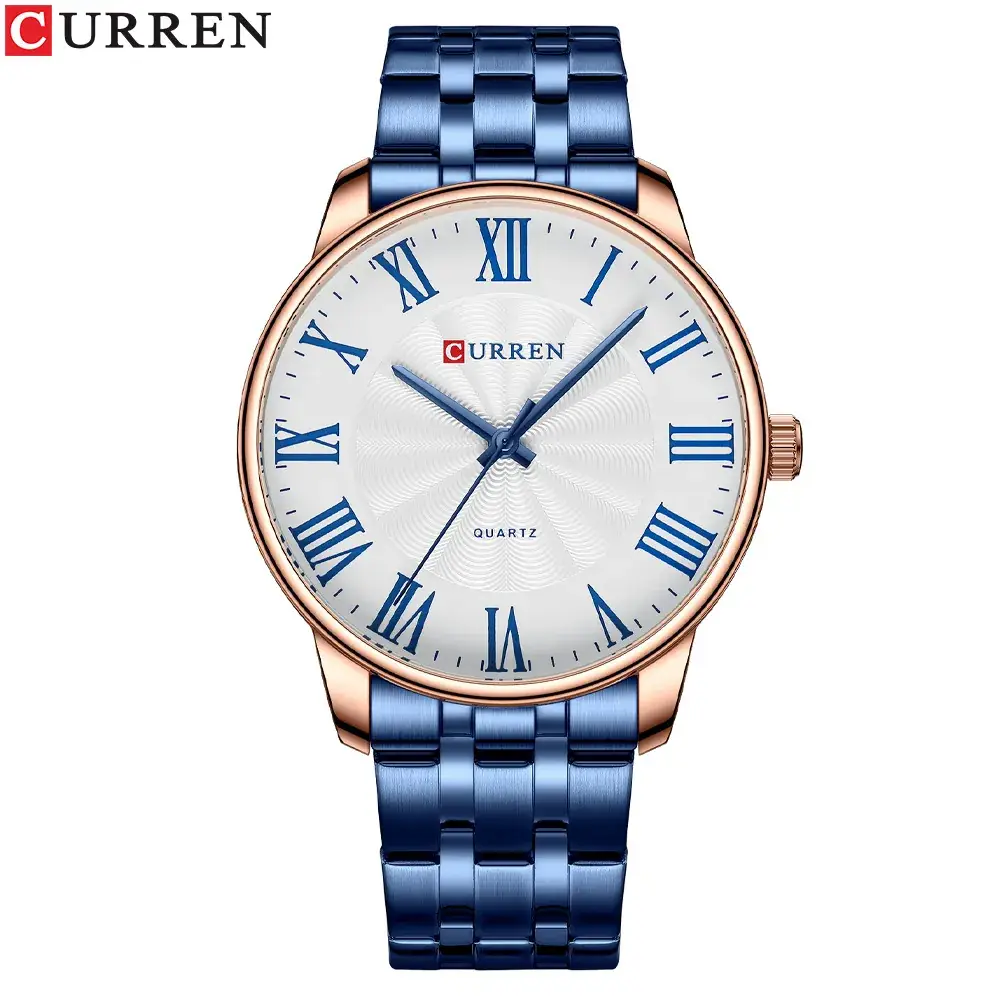 Curren Gold Quartz Men's Watch with Steel Band - Image 7
