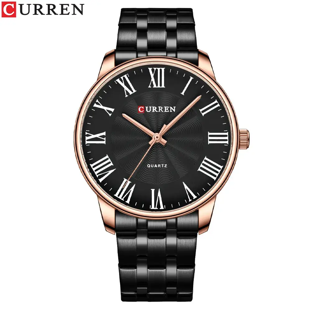 Curren Gold Quartz Men's Watch with Steel Band - Image 6