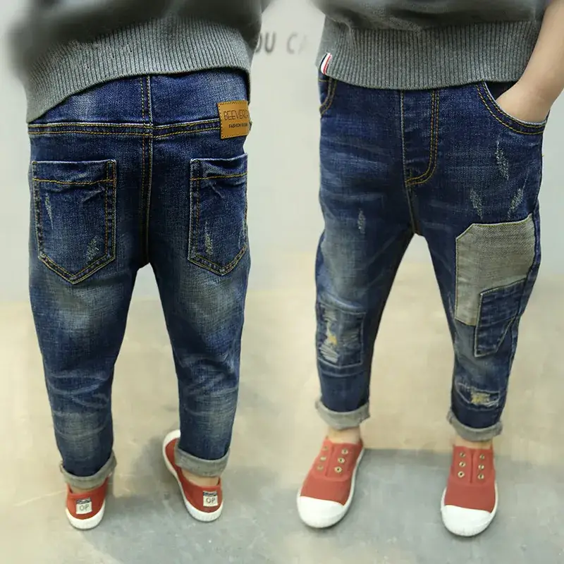 Boys Patched Jeans 2025 Spring Long Pants - Image 6